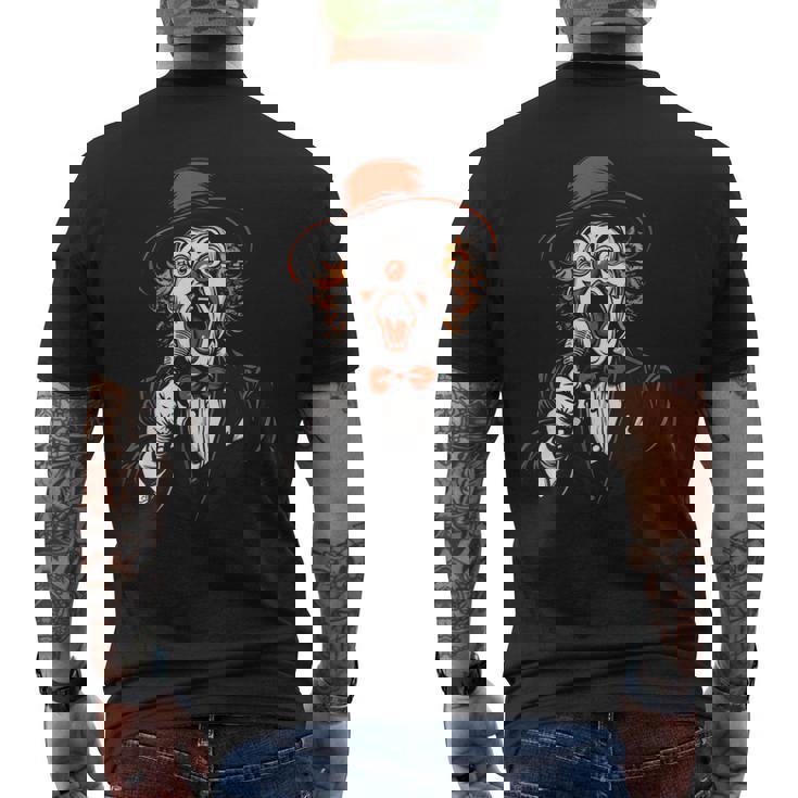 ピエロ ハロウィンコスチューム 不気味なカーニバル ピエロコスチューム メンズTシャツ バックプリント