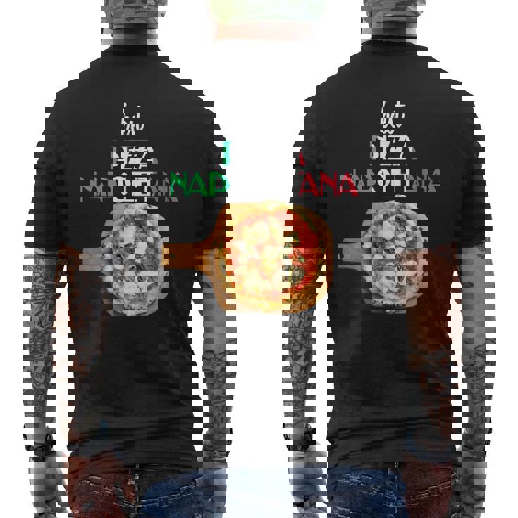 ピザ ナポレターナ イタリア ナポリ ピザ マルゲリータ メンズTシャツ バックプリント