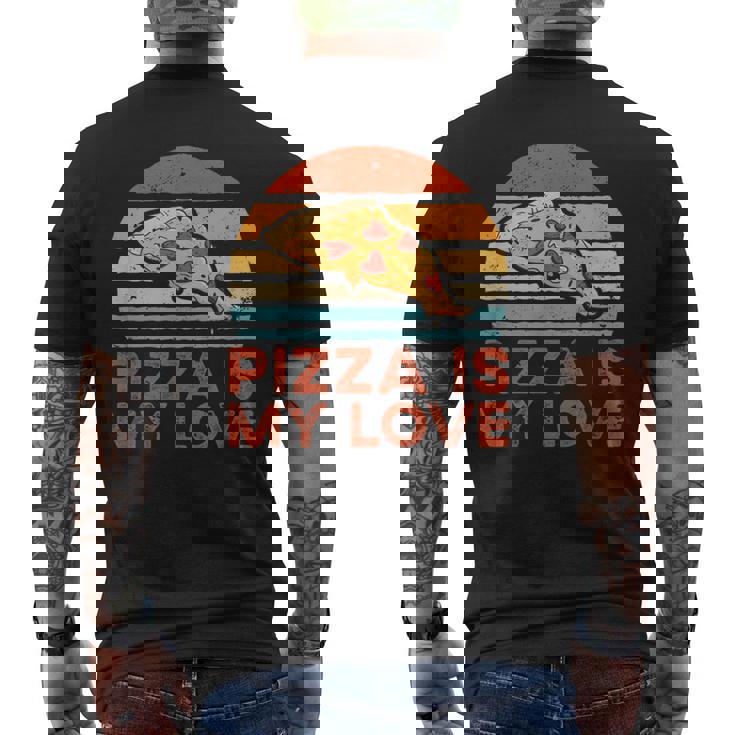 ピザ・イズ・マイ・ラブ メンズTシャツ バックプリント