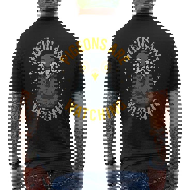 ピジョン 恋人 アーバン 鳥 生活 シティ 野生動物 パンくず バンディット メンズTシャツ バックプリント