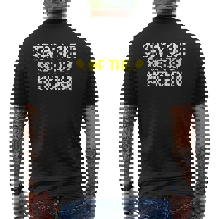 ピックルボール キッチンから離れてください ピックルボール メンズTシャツ バックプリント