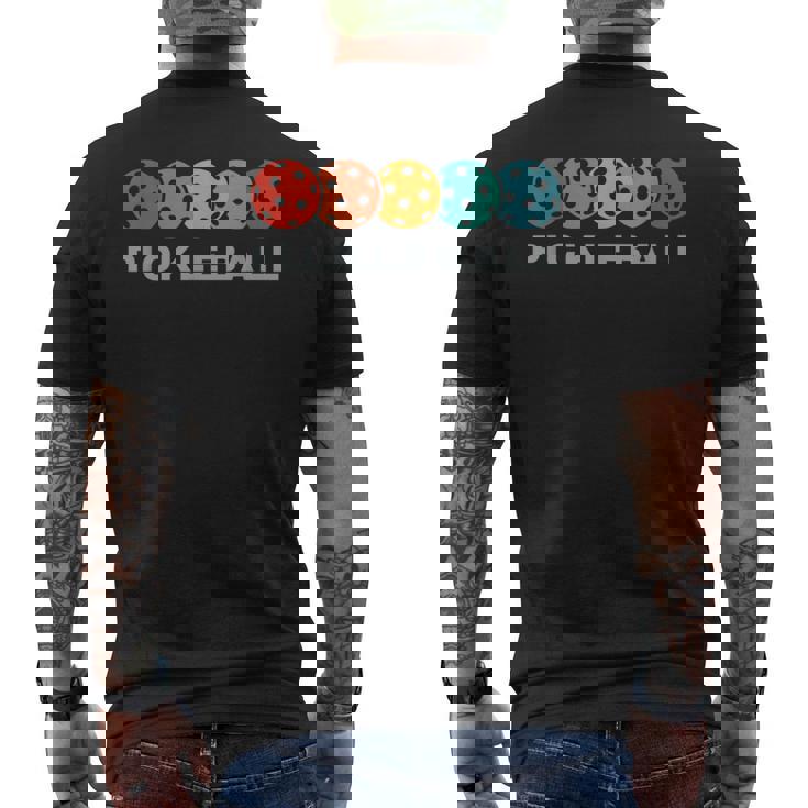 ピックルボール プレーヤー レトロなピックルボール メンズTシャツ バックプリント