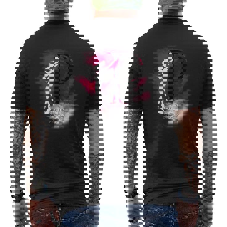 ピンクパンサー ル ピンクシルエット 霧の中 メンズTシャツ バックプリント