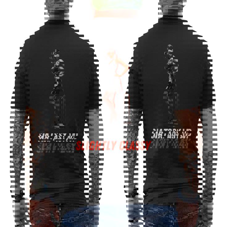 ピンナップガール スマート、生意気、やや上品 メンズTシャツ バックプリント