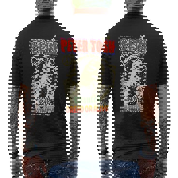 ピーター・トッシュが欲しかったドレッドまたはアライブ写真 リー・ジャッフェ作 メンズTシャツ バックプリント