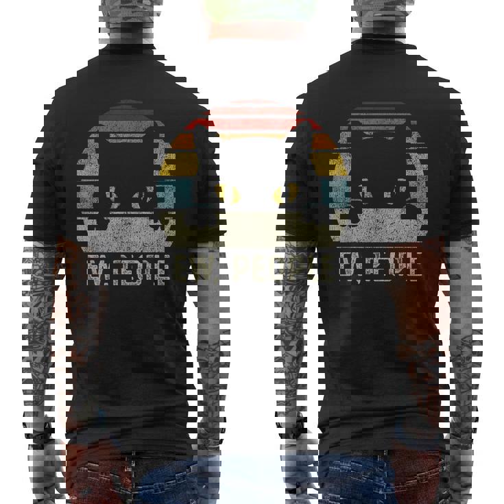 ピープルレトロキャットファンヴィンテージアンチソーシャルイントロバート メンズTシャツ バックプリント