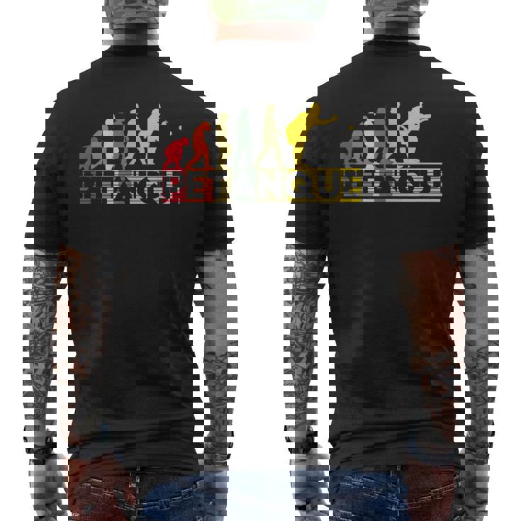 ファニー ペタンク シャツ ヒューマン エボリューション メンズ レディース ボーイズ ガールズ メンズTシャツ バックプリント