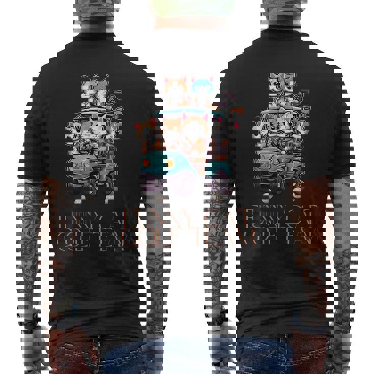 ファニーキャットゴルフチーム アニメ メンズTシャツ バックプリント