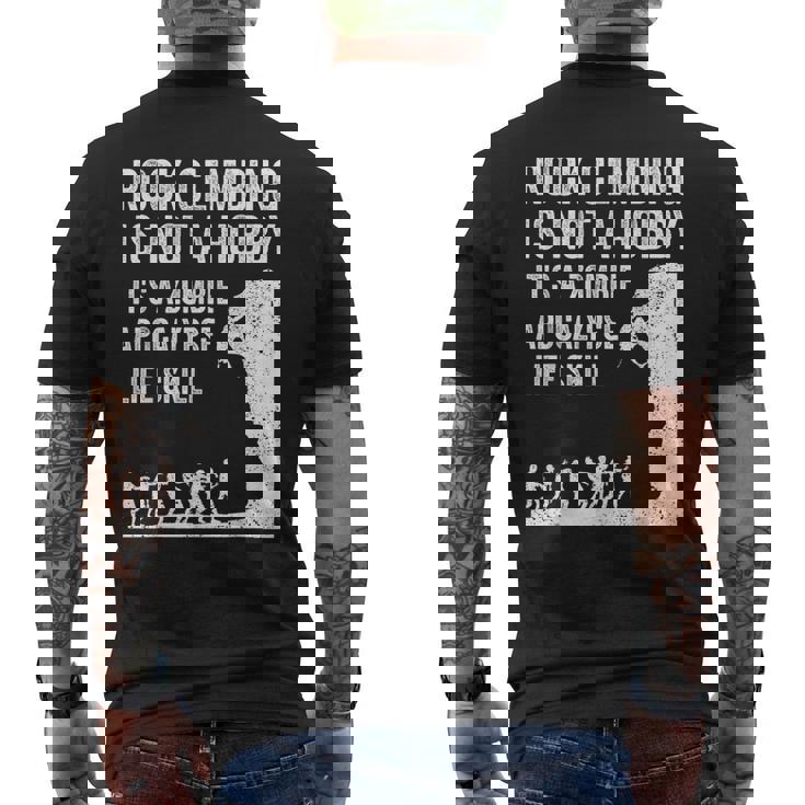 ファニーロッククライマーギフト 男女兼用 クールなゾンビクライミングに メンズTシャツ バックプリント