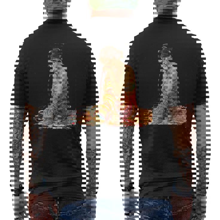 ファンタジー織りラップ糸 メンズTシャツ バックプリント