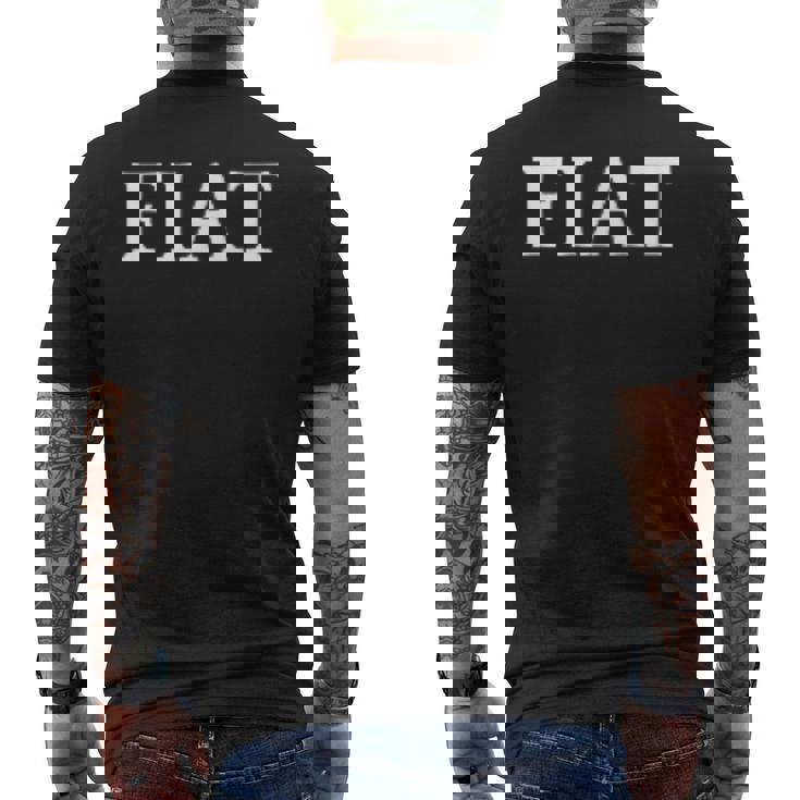 フィアットイングリッシュワードアパレル メンズTシャツ バックプリント