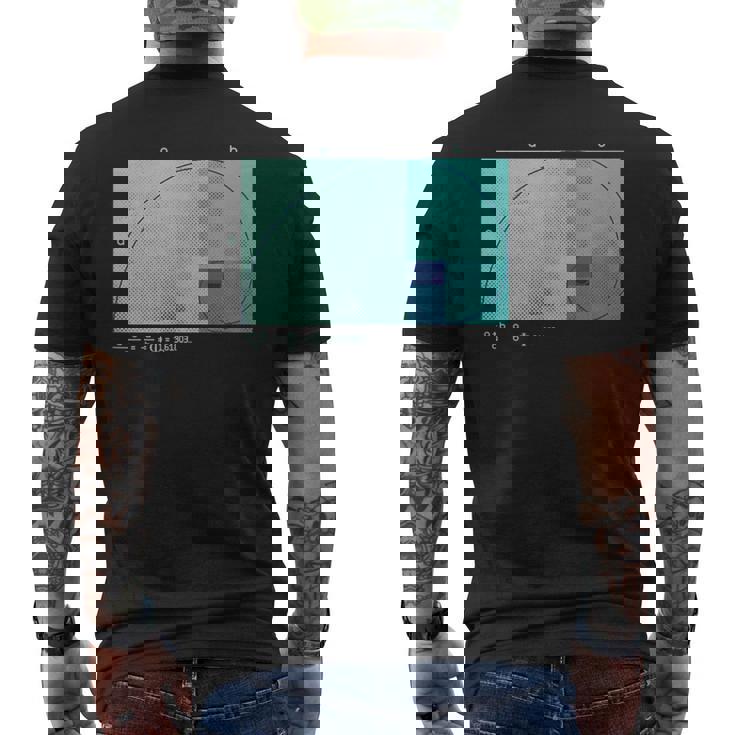 フィボナッチ黄金比 快適なハーフトーン効果。 メンズTシャツ バックプリント