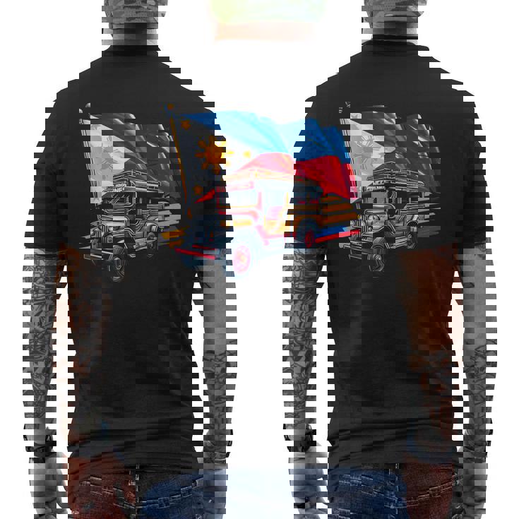 フィリピン国旗 誇り高きフィリピン土産 フィリピンジープニー メンズTシャツ バックプリント