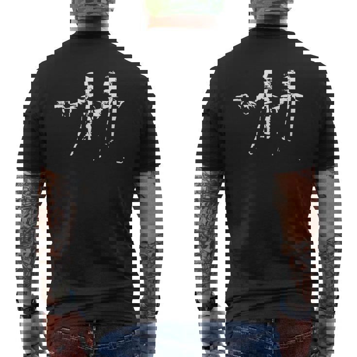 フィロ-フィクション-ニーチェ＆フロイト-映画パロディギフト メンズTシャツ バックプリント