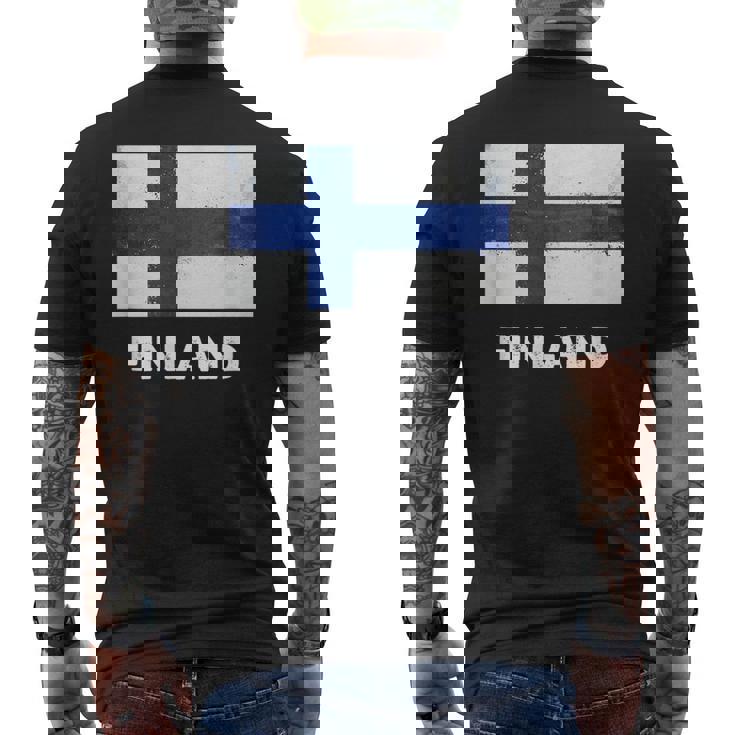 フィンランド国旗tシャツ メンズTシャツ バックプリント