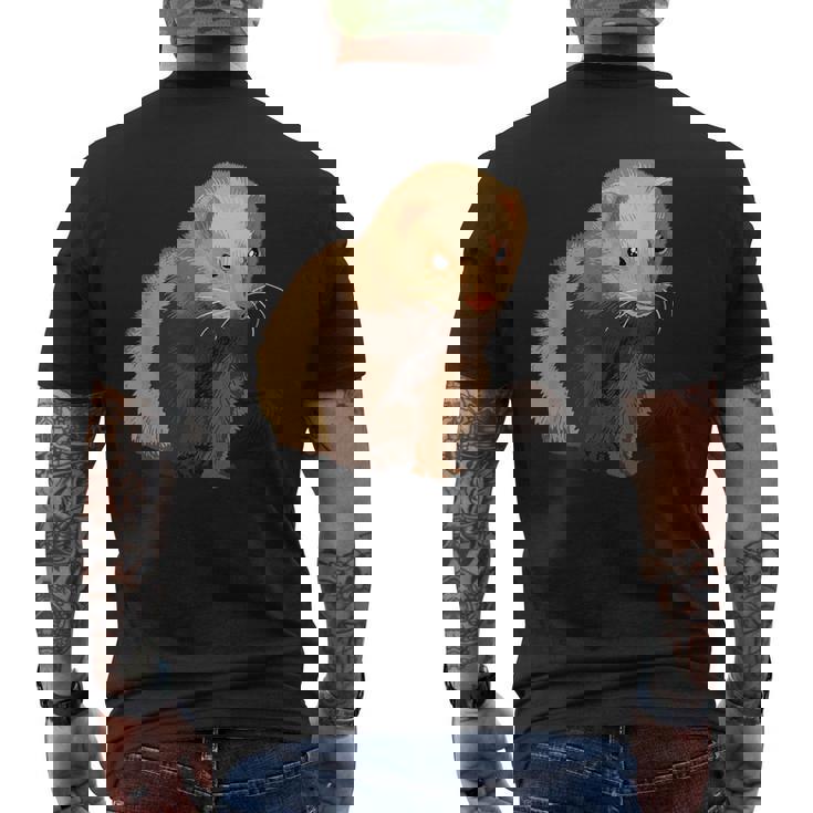 フェレットオーナーペットフェレット メンズTシャツ バックプリント