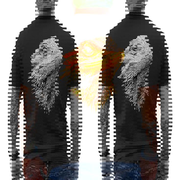 フトアゴヒゲトカゲ ポゴナ フトアゴヒゲトカゲ かわいいフトアゴヒゲトカゲ メンズTシャツ バックプリント