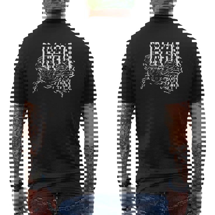 フトアゴヒゲトカゲのオーナー爬虫類飼育者 メンズTシャツ バックプリント