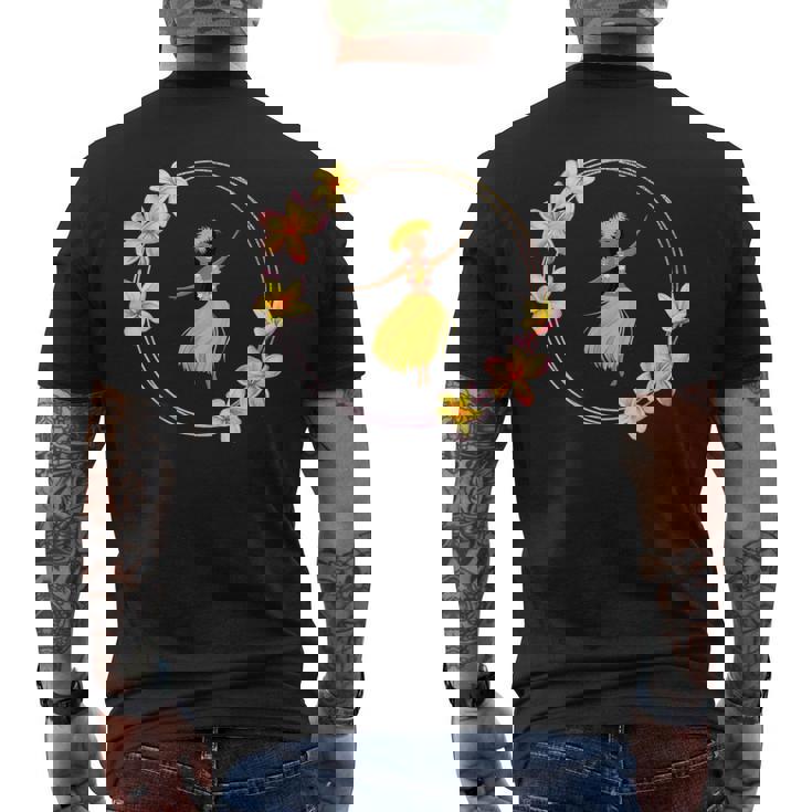 フラダンサー プルメリアリング ハワイ メンズTシャツ バックプリント