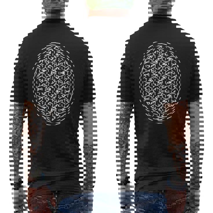 フラワーオブライフ 神聖幾何学 メンズTシャツ バックプリント