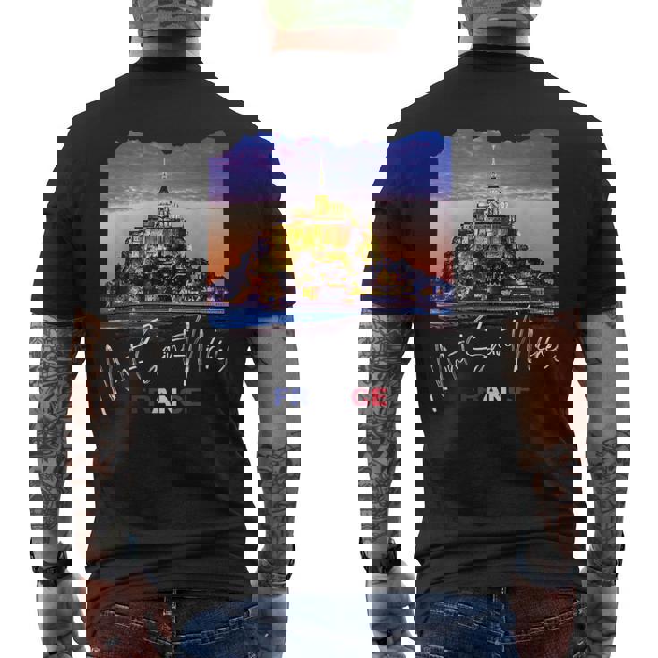 フランス モンサンミッシェル メンズTシャツ バックプリント