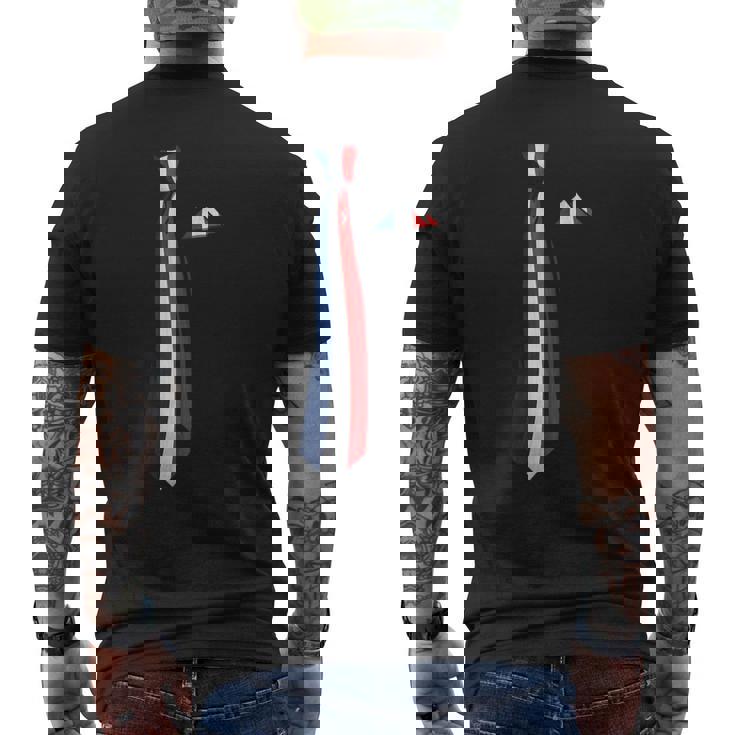 フランス国旗 偽物 ネクタイ メンズTシャツ バックプリント