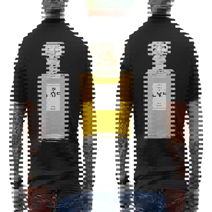 フランス香水ボトル メンズTシャツ バックプリント