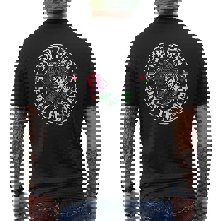 フリーガザフリーパレスチナフリーパレスチナ メンズTシャツ バックプリント