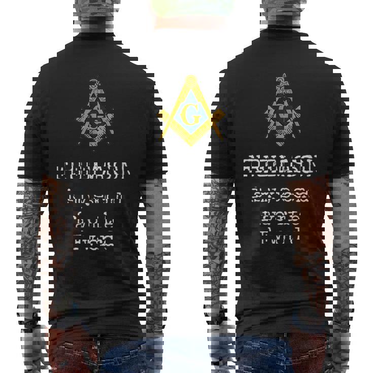 フリーメイソン マイセカンドフェイク F Word Naughty ファニーフリーメーソン メンズTシャツ バックプリント