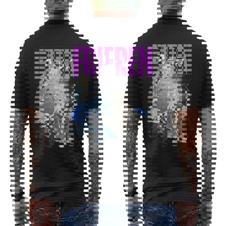 フリーレンと一緒にネモフィラの花園でくつろぐ時間。 メンズTシャツ バックプリント