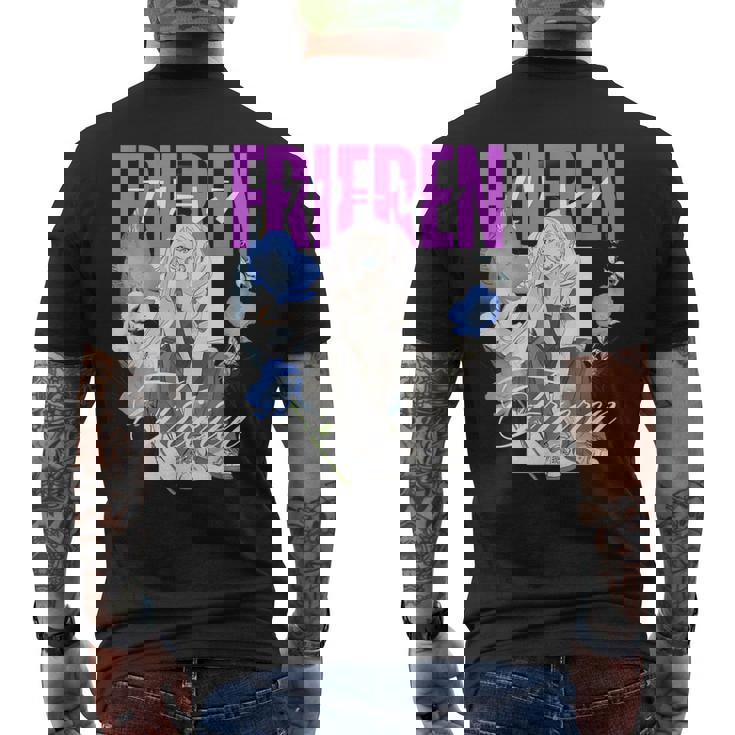 フリーレンと一緒にネモフィラの花園で冷やす時間 メンズTシャツ バックプリント