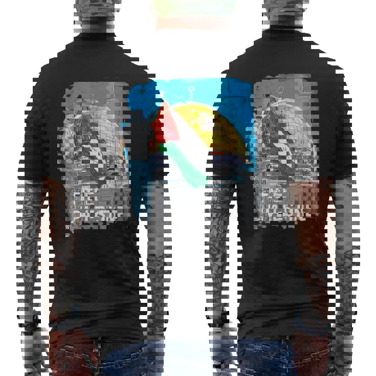 フリー・パレスチナ セーブ・ガザ メンズTシャツ バックプリント