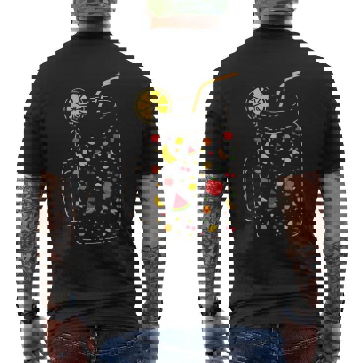 フルーツスムージー、健康的な食事、フルーツジュース、夏 メンズTシャツ バックプリント