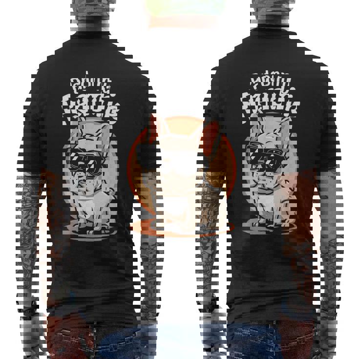 フレンチブルドッグしゃれ メンズTシャツ バックプリント