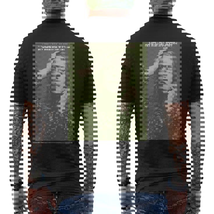 ブライアン・ウォードによるデヴィッド・ボウイの神の対称写真。 メンズTシャツ バックプリント