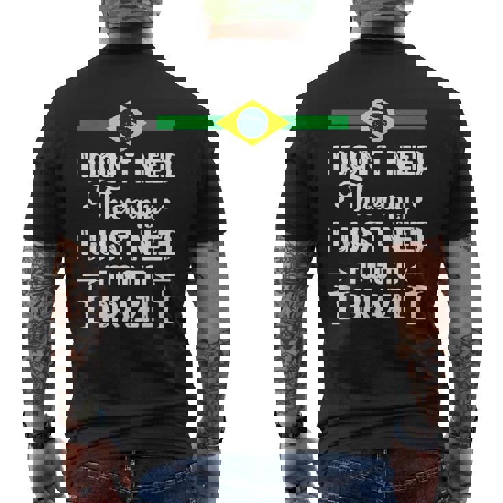 ブラジルのコルコバードのキリスト像 メンズTシャツ バックプリント