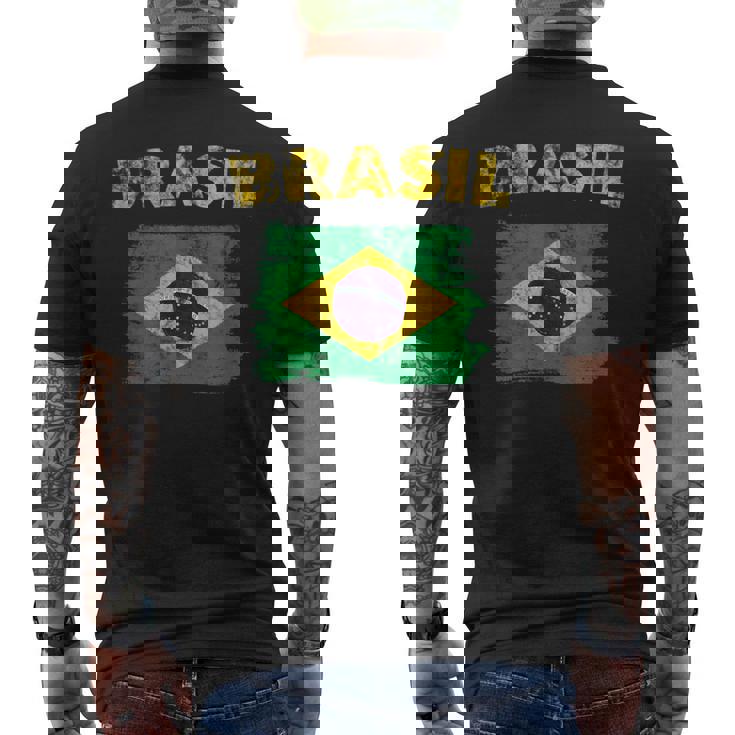 ブラジルの国旗 Brasil メンズTシャツ バックプリント