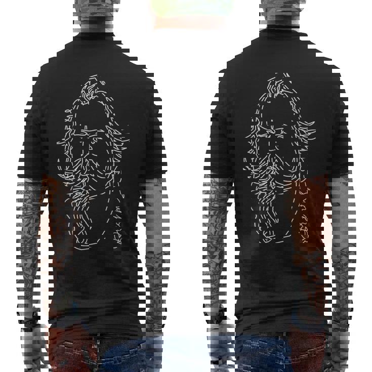 ブラームス 素晴らしい作曲家 クラシカル ポートレート ギフト メンズTシャツ バックプリント