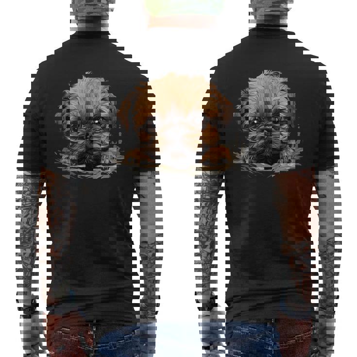 ブリュッセル・グリフォン メンズTシャツ バックプリント