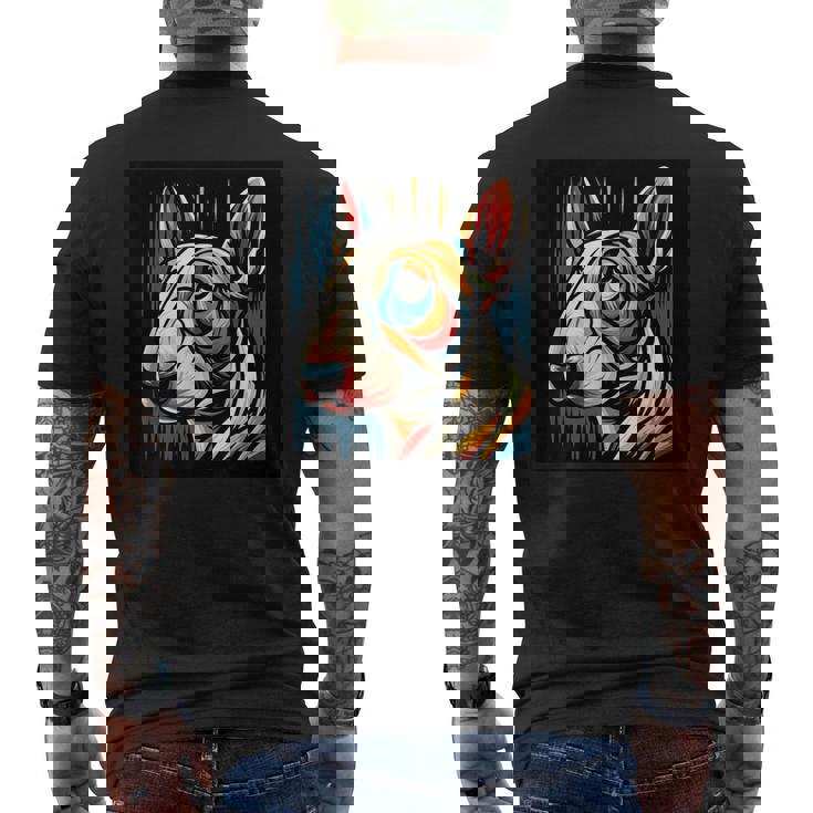 ブルテリア ミニチュア ブルテリア メンズTシャツ バックプリント