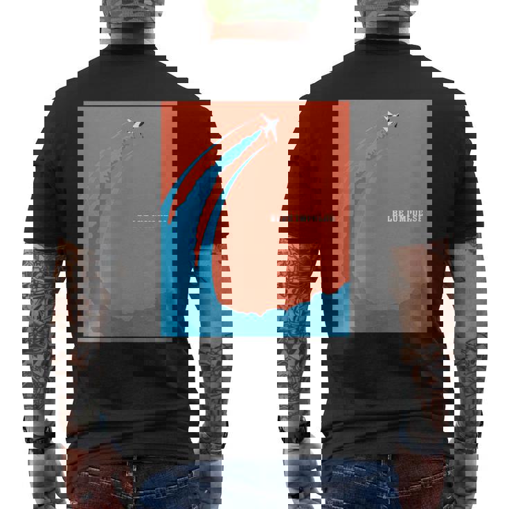 ブルーインパルスmoke メンズTシャツ バックプリント