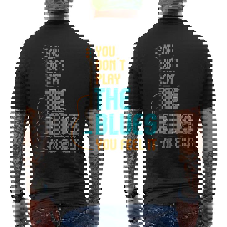 ブルース音楽 I 音楽バンド I ギター講師 ブルース メンズTシャツ バックプリント