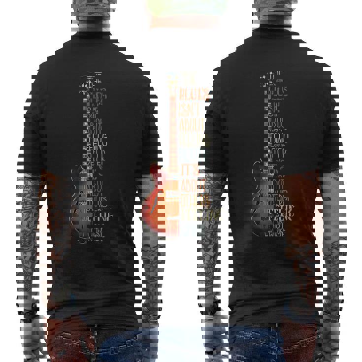 ブルース音楽ギターギタリストのギタリストのためのおかしいギフト メンズTシャツ バックプリント