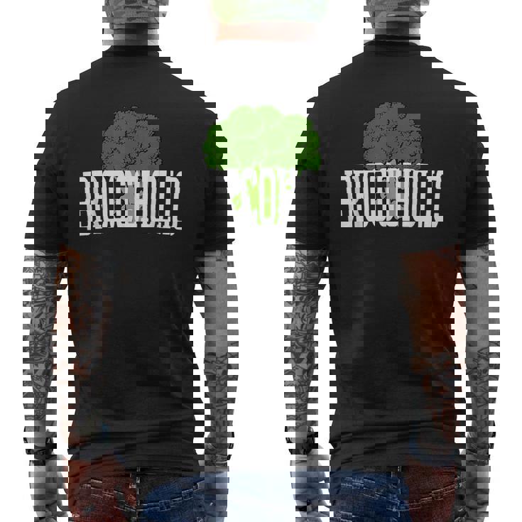 ブロッコホリック ブロッコリー中毒 恋人 野菜 おもしろ ビーガン Broccoholic メンズTシャツ バックプリント