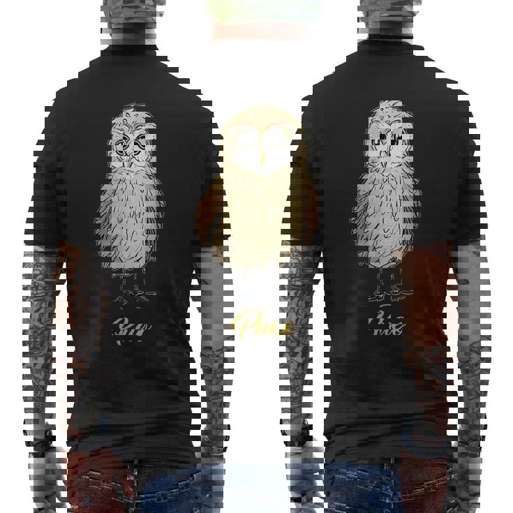 プエオ ハワイアンショートイヤーフクロウ メンズTシャツ バックプリント