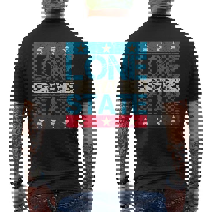 プライドusaパトリオットローンスターステートテキサス独立記念日 メンズTシャツ バックプリント