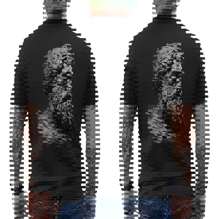 プラトンギリシャ哲学者 メンズTシャツ バックプリント