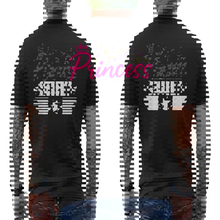 プリンセスセキュリティ面白いグラフィックハロウィーン メンズTシャツ バックプリント