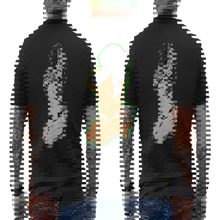 プレデター エイリアン ハンター ピンナップガール メンズTシャツ バックプリント