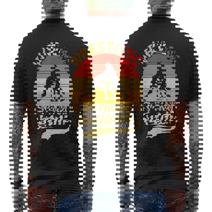 プロレス生活 高校レスリング部 レスリングコーチ メンズTシャツ バックプリント